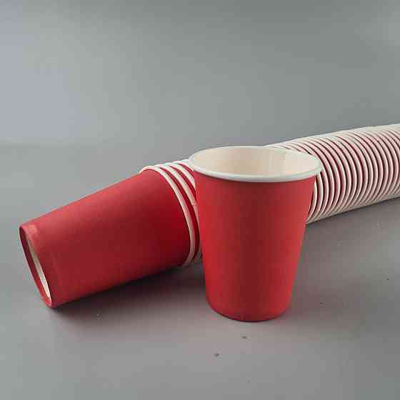 Стаканчики для кави 250 мл "ЖЕЛТО/КРАСНИЙ" Маестро h9 (50 шт.) Харків