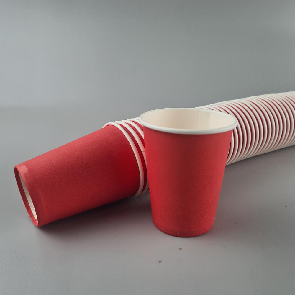 Стаканчики для кави 250 мл "ЖЕЛТО/КРАСНИЙ" Маестро h9 (50 шт.) Харків - фото 1