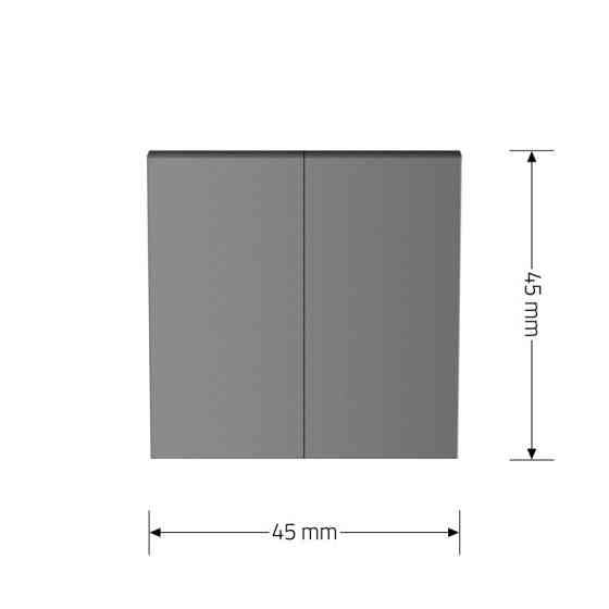 LIVOLO 2-клавішний кнопковий вимикач без фіксації (дзвінковий / імпульсний) LIVOLO, сірий, моду Коломыя