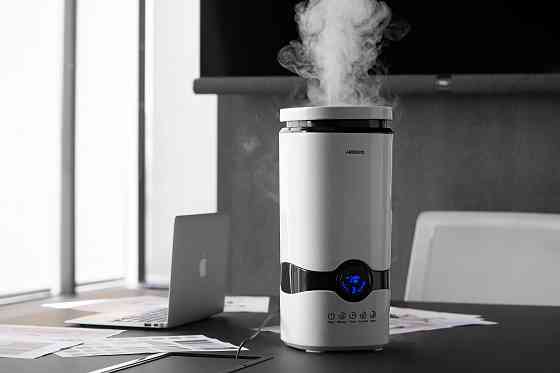 Зволожувач повітря ARDESTO ультразвуковий, 40м2, 4л, 300мл/г, електр. кер-ння, пульт ДК, верх. залив води, білий Киев