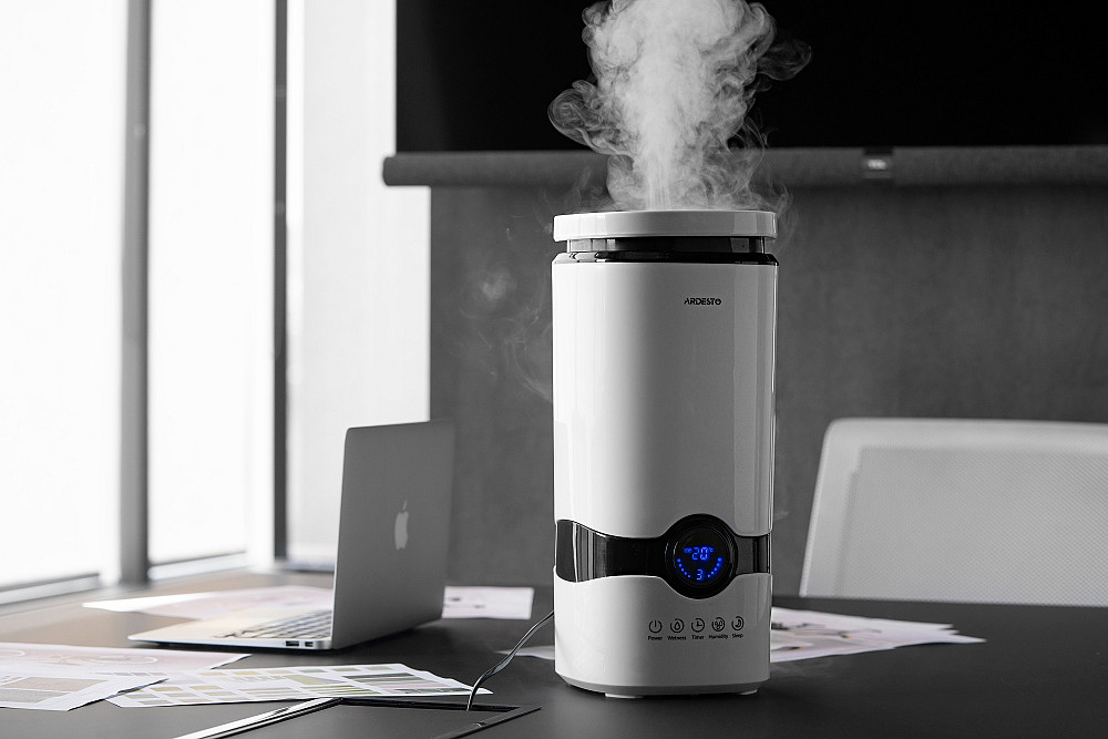 Зволожувач повітря ARDESTO ультразвуковий, 40м2, 4л, 300мл/г, електр. кер-ння, пульт ДК, верх. залив води, білий Киев - изображение 4
