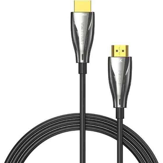 Кабель HDMI M - M, 15.0 м, V2.1, Optical 8K 60Гц 48Gbps Dolby 7.1 TPE Black Zinc Alloy  Vention Винница