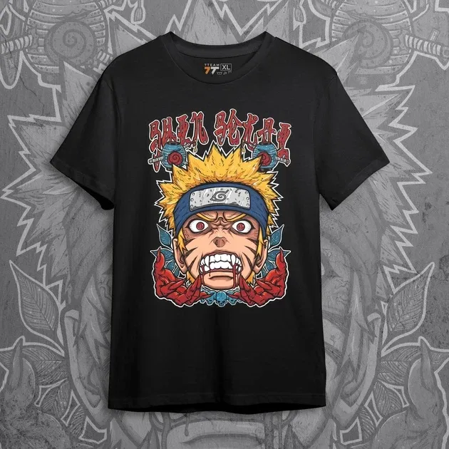 Футболка для подростка мальчика с принтом Наруто Демонічна Сила Размер 160 Anime10031 Днепр - изображение 1