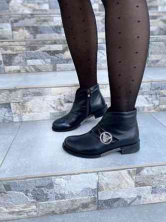 Жіночі черевики D and V чорні натуральна шкіра 36р.37р.39р. (2130) Коломия