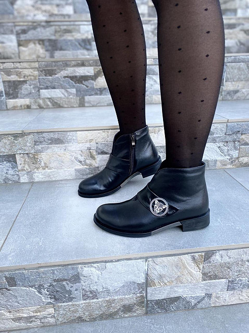 Жіночі черевики D and V чорні натуральна шкіра 36р.37р.39р. (2130) Коломия - фото 2