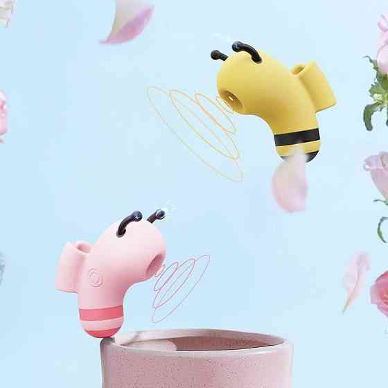 Вакуумний стимулятор із мікрострумами CuteVibe Beebe Yellow, на палець Sex Aura Київ