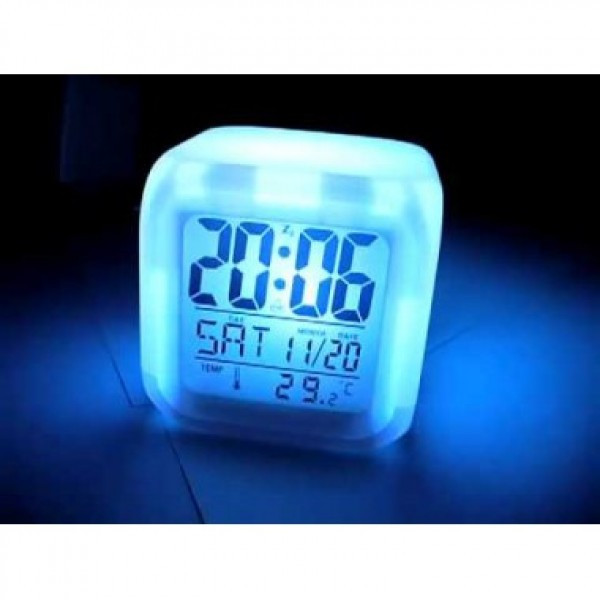 Годинник хамелеон з термометром, будильником, нічником. Вінниця - фото 2