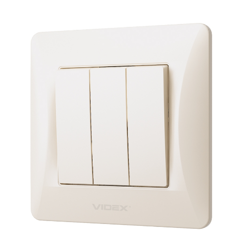 BINERA крем Вимикач внутрішній 3кл Videx Житомир