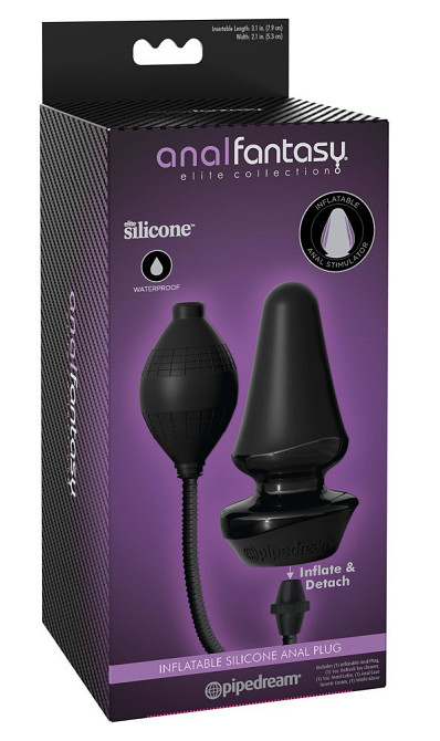 Надувна анальна пробка AFE Inflatable Silicone Butt P Sex Aura Київ - фото 1