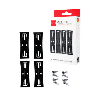 Рамка номерного знака RedHill невидимки чорні к-т 4шт (24-053-IS) Вінниця - фото 1