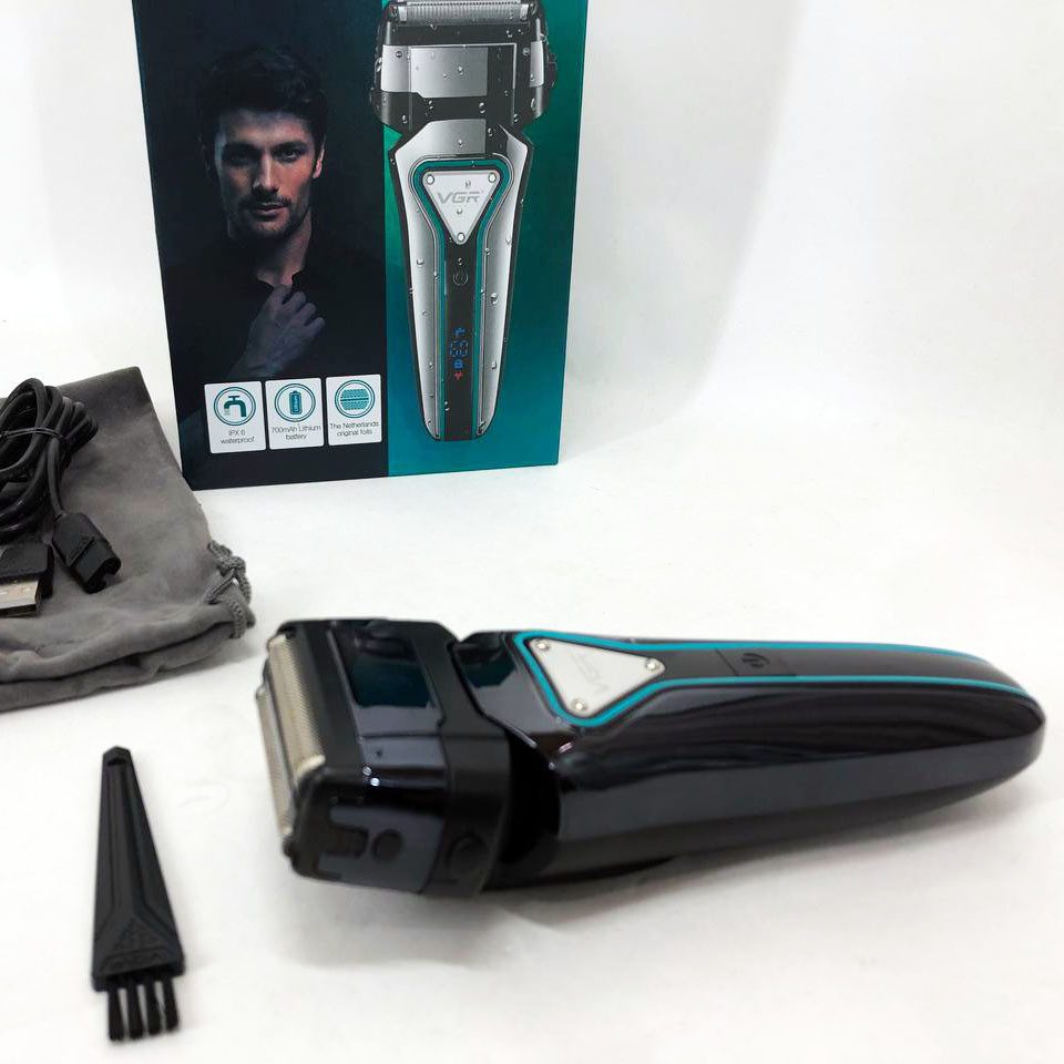 Электробритва портативная VGR V-333 шейвер для бритья бороды и усов с аккумулятором. Цвет: черный NG-52 Львов - изображение 8