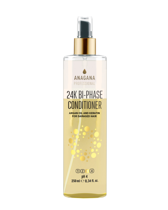 Двухфазный кондиционер 24К с маслом Аргании и кератином для поврежденных волос ANAGANA 250 мл Киев - изображение 1