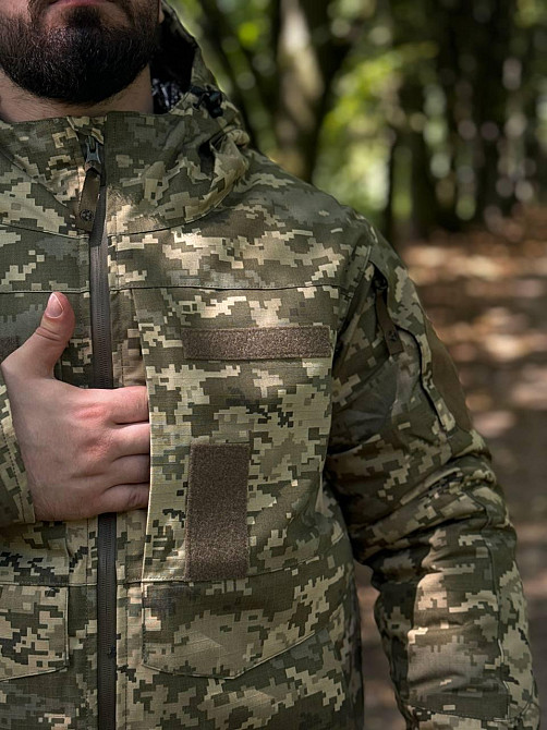 Военная зимняя водонепроницаемая мужская куртка CallDragon пиксель ММ-14 Omni-Heat с капюшоном военная WAR Львов - изображение 3