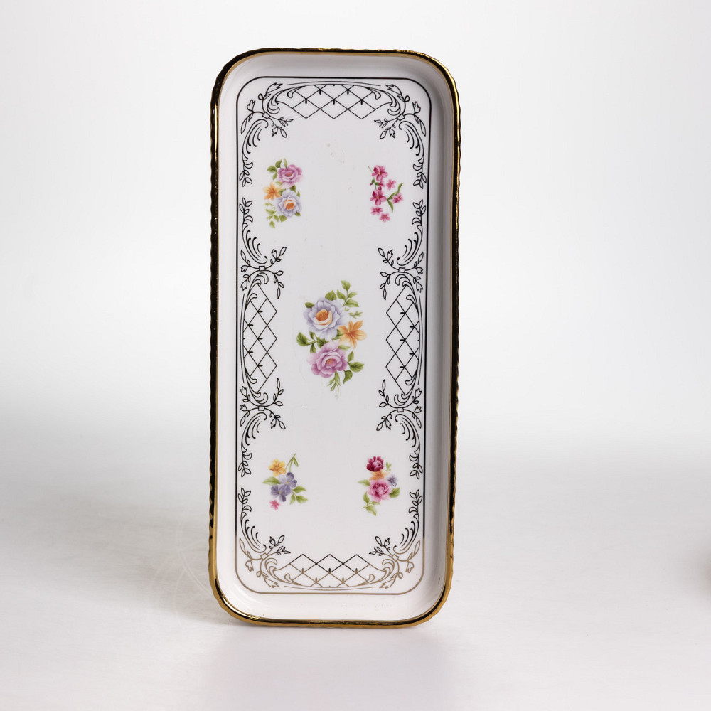 Yiwu Столовий набір посуду тарілок і чашок 32 предмети на 6 персон «Золотий Кант» порцеляновий Коломия - фото 5