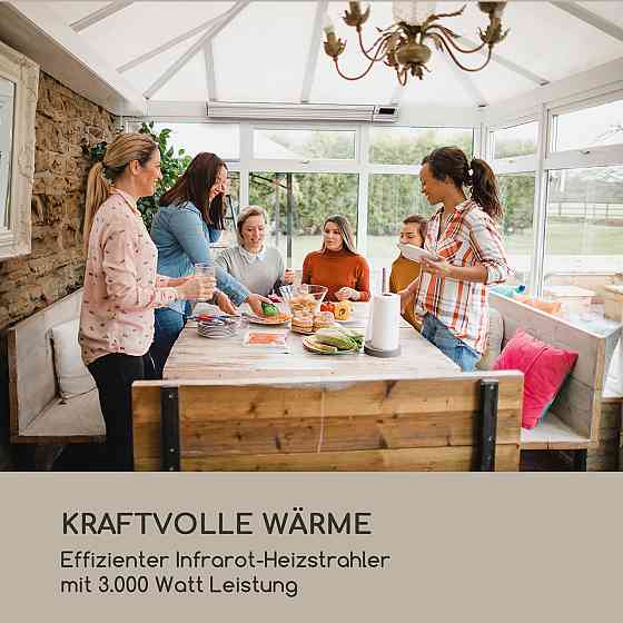 Інфрачервоний нагрівач Cosmic Beam Plus XXL 3000 Вт IP44 Пульт дистанційного керування Білий (Німеччина, Рівне