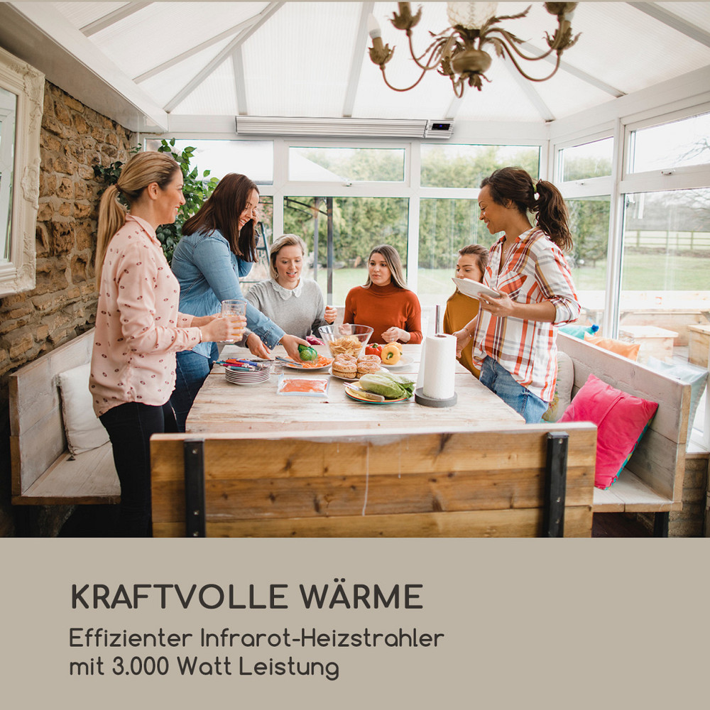 Инфракрасный обогреватель Cosmic Beam Plus XXL 3000 Вт IP44 Пульт дистанционного управления Белый (Германия, Ровно - изображение 2