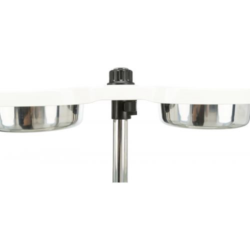 Миски Trixie для собак на регульованій підставці білі меламін/метал 2х2,4 л 25 см Київ - фото 8