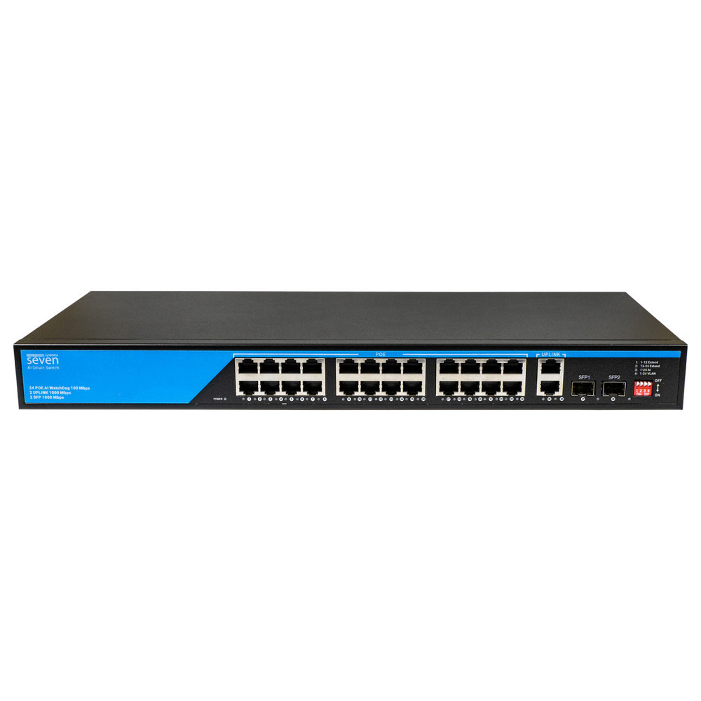 PoE коммутатор 24 порта SEVEN P-73224G-2SFP (POE: 24, UP: 2 Combo G / SFP) Киев - изображение 14