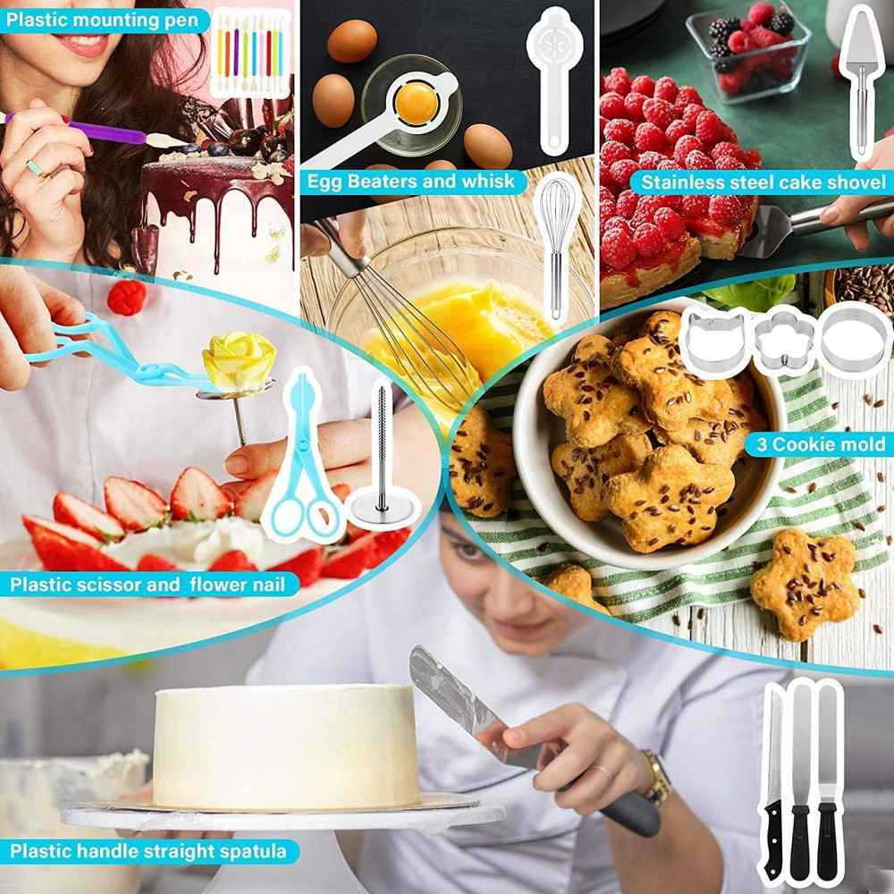 Набір для декору тортів і кексів 380 шт з підставкою Київ - фото 9