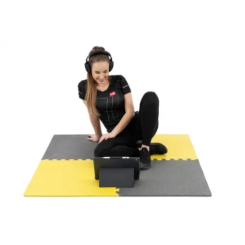 Мат-пазл EVA 1 см - 4 частин Hop-Sport A010 сірий/жовтий Київ - фото 8