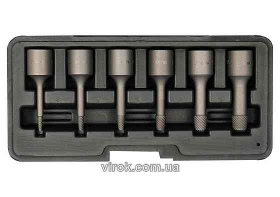 Набір екстракторів YATO : квадрат 3/8". Ø= 2-10 мм, для гвинтів 8660 HRC 49-52. 6 Од. [50] Одеса