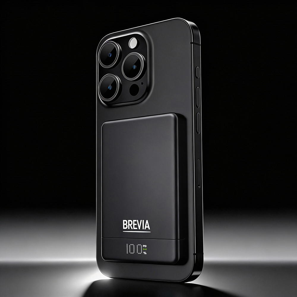 Повербанк (Power Bank) Brevia ePower 10000mAh MagSafe SuperSlim PD20W, Q15W LCD черный Львов - изображение 7