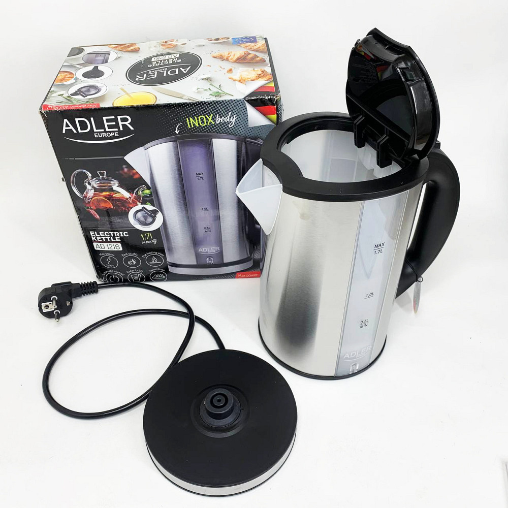 Чайник для дому зручний Adler, Електричний чайник з функцією автовідключення Тихий побутовий VX-68 Львів - фото 10