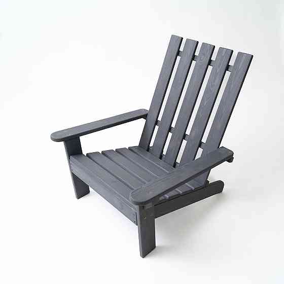 Кресло дачное деревянное складное шезлонг для зоны отдыха дома, дачи, сада, веранды из сосны, цвет графит Каменец-Подольский