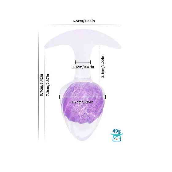 Анальная пробка Liebe Seele Icecream-shaped Crystal Anal Plug - Purple Small Sex Aura Киев