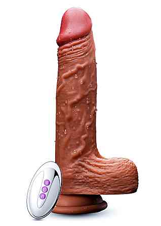 Реалістичний вібратор Boss Series Fox Silicone, Vibration 10, Rotate, Telescopic, Heating, 21cm Sex Aura Київ