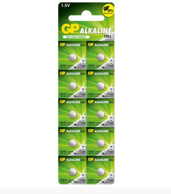 Батарейка таблетка GP Alkaline 186 1.5V LR43 лужна блістер 10 шт Рівне - фото 1