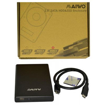 Кишеня зовнішня Maiwo 2.5&quot; SATA HDD/SSD to USB3.1 GEN2 Type-C (45768) Вінниця - фото 9