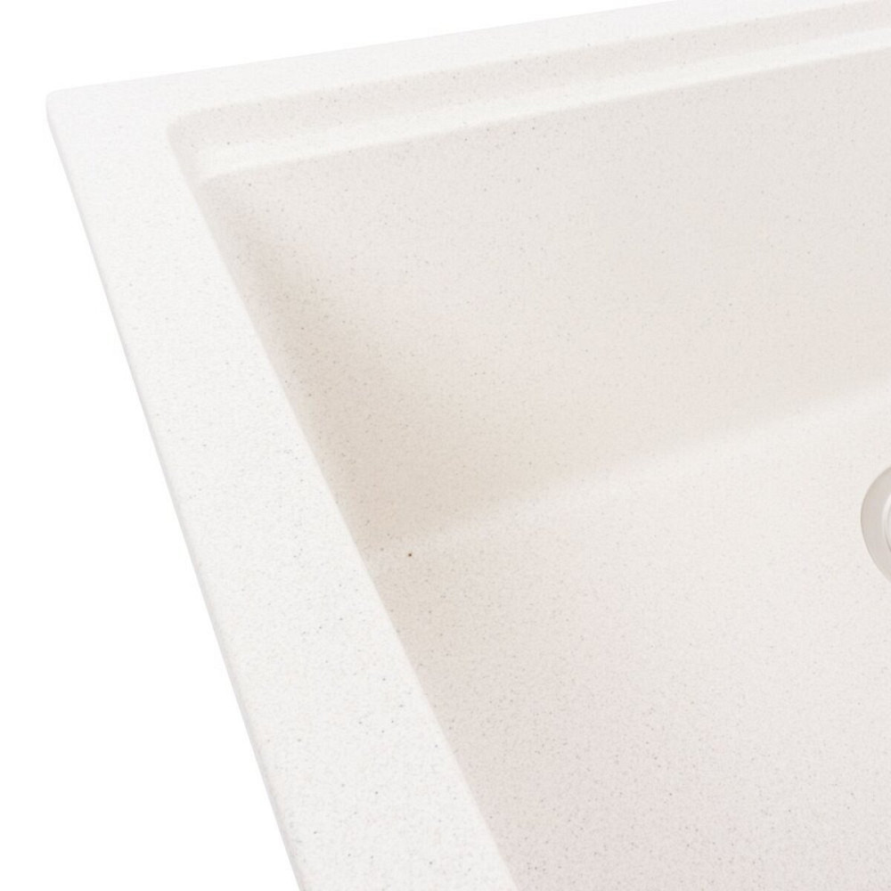 VALESO Гранітна мийка для кухні VALESO NIKA 7545 матова Біла в крапку Киев - изображение 4