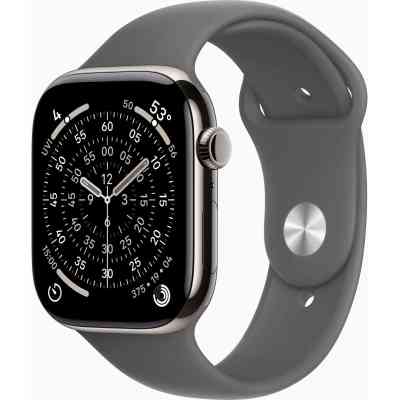 Смарт-часы Apple Watch Series 11 GPS + Cellular 46mm Natural Titanium Case with Stone Grey Sport Band - M/L (MFCX4RK/A) Винница