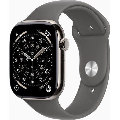 Смарт-часы Apple Watch Series 11 GPS + Cellular 46mm Natural Titanium Case with Stone Grey Sport Band - M/L (MFCX4RK/A) Винница - изображение 1