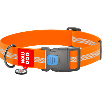 Нашийник для тварин WAUDOG Waterproof пластиковий фастекс XXL Ш 40 мм Д 46-70 см помаранчевий (25104) Вінниця - фото 1