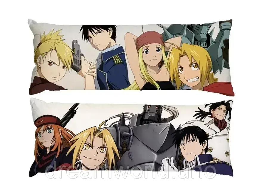 Подушка дакимакура Стальной алхимик декоративная подушка для обнимания двусторонняя 40х120 Харьков - изображение 1