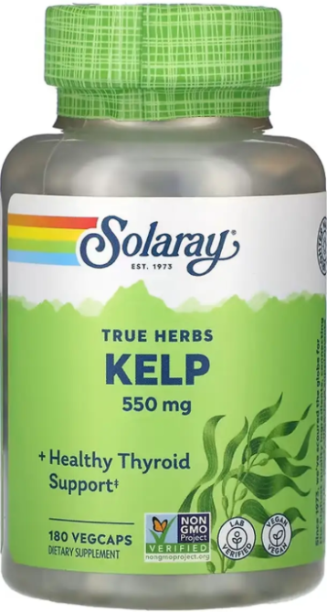 Бурые водоросли Solaray Kelp 550mg 180 вег капс Киев - изображение 1