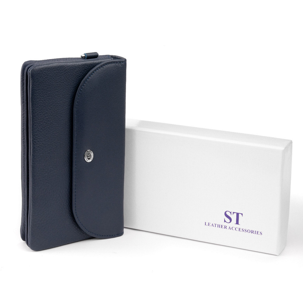 Клатч зі шкіри жіночий ST Leather 19317 Темно-синій Київ - фото 9