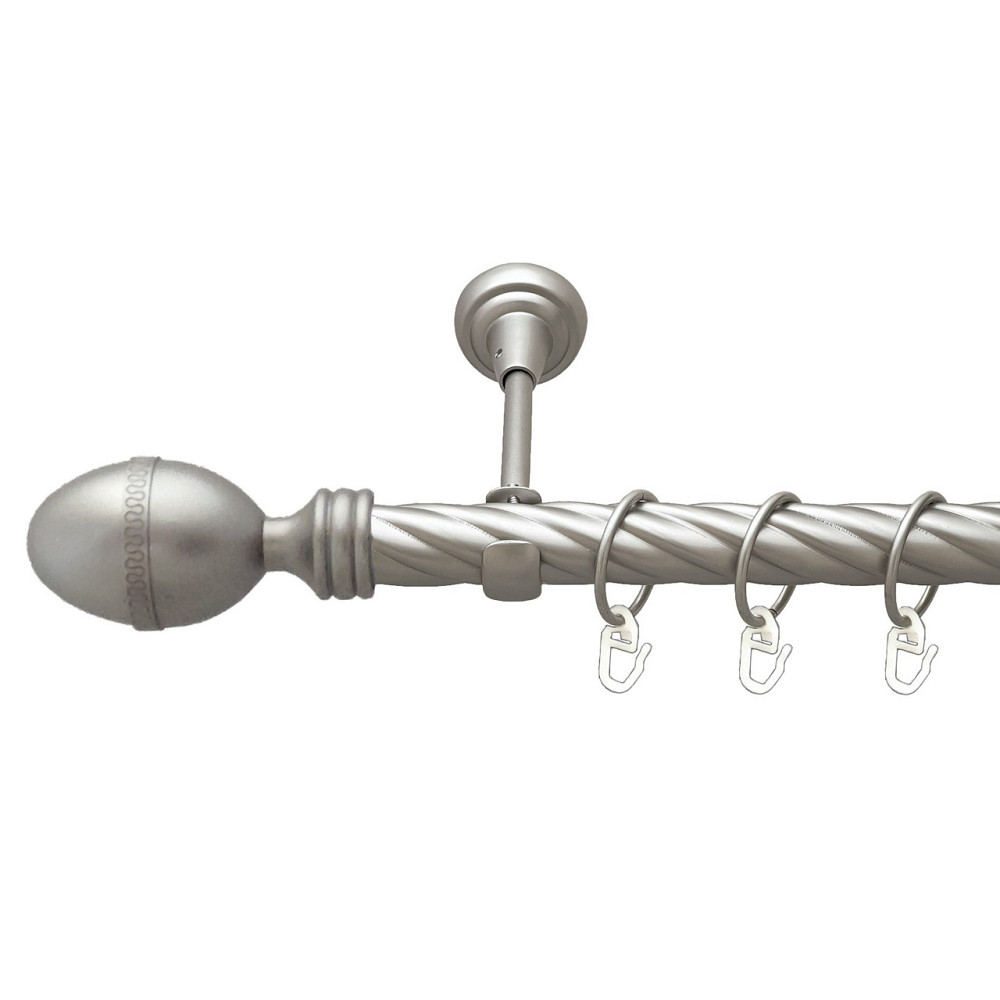 Карниз Orvit Фарже металевий однорядний відкритий скручена труба кільце металеве Сатин 25 мм 240 см (00-00023486) Львів - фото 1