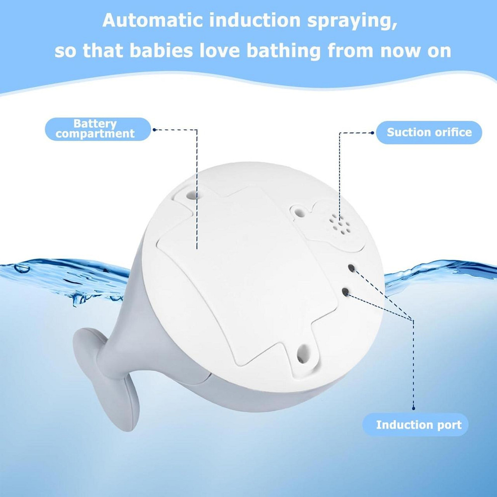 Іграшка для ванни Кит 107A світло LED фонтан бризкалка для купання дитяча водна іграшка фонтанчик Київ - фото 4
