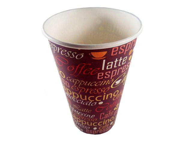 Стакан паперовий 500 мл (16oz) "No201 Кава лате" Маестро (35 шт) Харків - фото 1