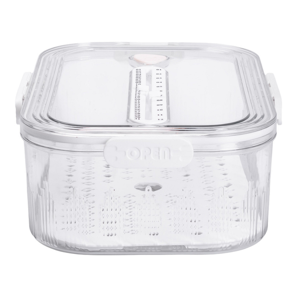 Контейнер для еды пластиковый 32.5х22.5х11 см пищевой контейнер с индикатором даты 4.2 л Белый HP-27-2 Киев - изображение 6