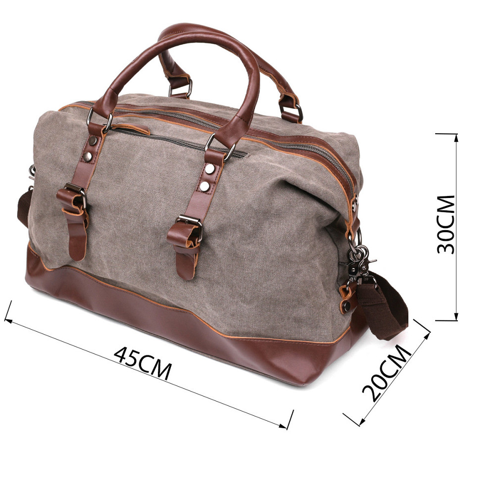 Дорожня сумка текстильна Vintage 20169 Сіра Київ - фото 5