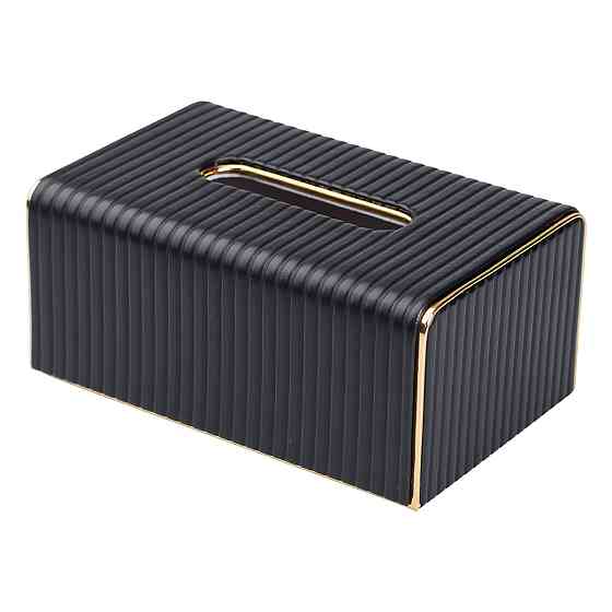 Yiwu Серветниця з еко шкіри 21.5х13х9 см органайзер для кафе і ресторанів Чорний HP-3-203B Коломия