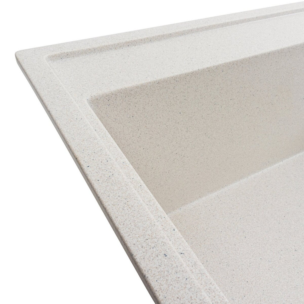 PLATINUM Гранітна мийка для кухні Platinum 7950 AZURIT матова Біла в крапку Київ - фото 4