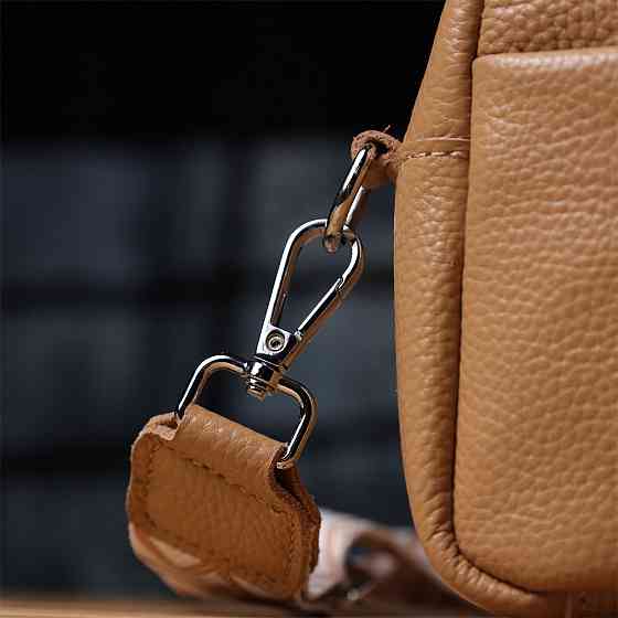 Женская сумка кросс-боди из натуральной кожи Vintage sale_15139 Бежевый Киев