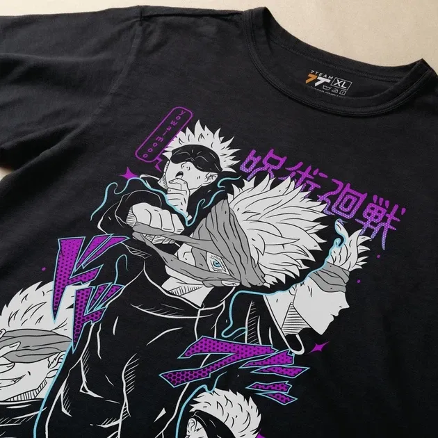 Футболка чоловіча з  принтом Магическая битва Сатору Годжо 7 Розмір 48 Anime09Розмір 48 Дніпро - фото 3