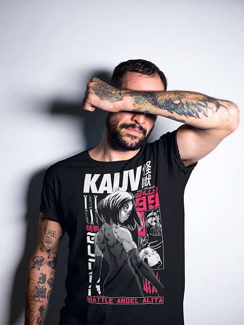 Футболка для мальчика аниме Винтаге Аниме Ретро Манга оверсайз (рост от 165 до 180 ) Черний AnimeJ0491m Днепр - изображение 3