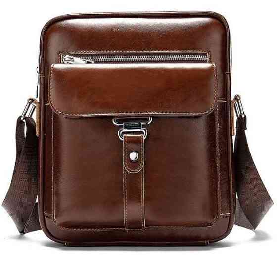 Сумка стильная мужская Коричневая (Vintage) Киев